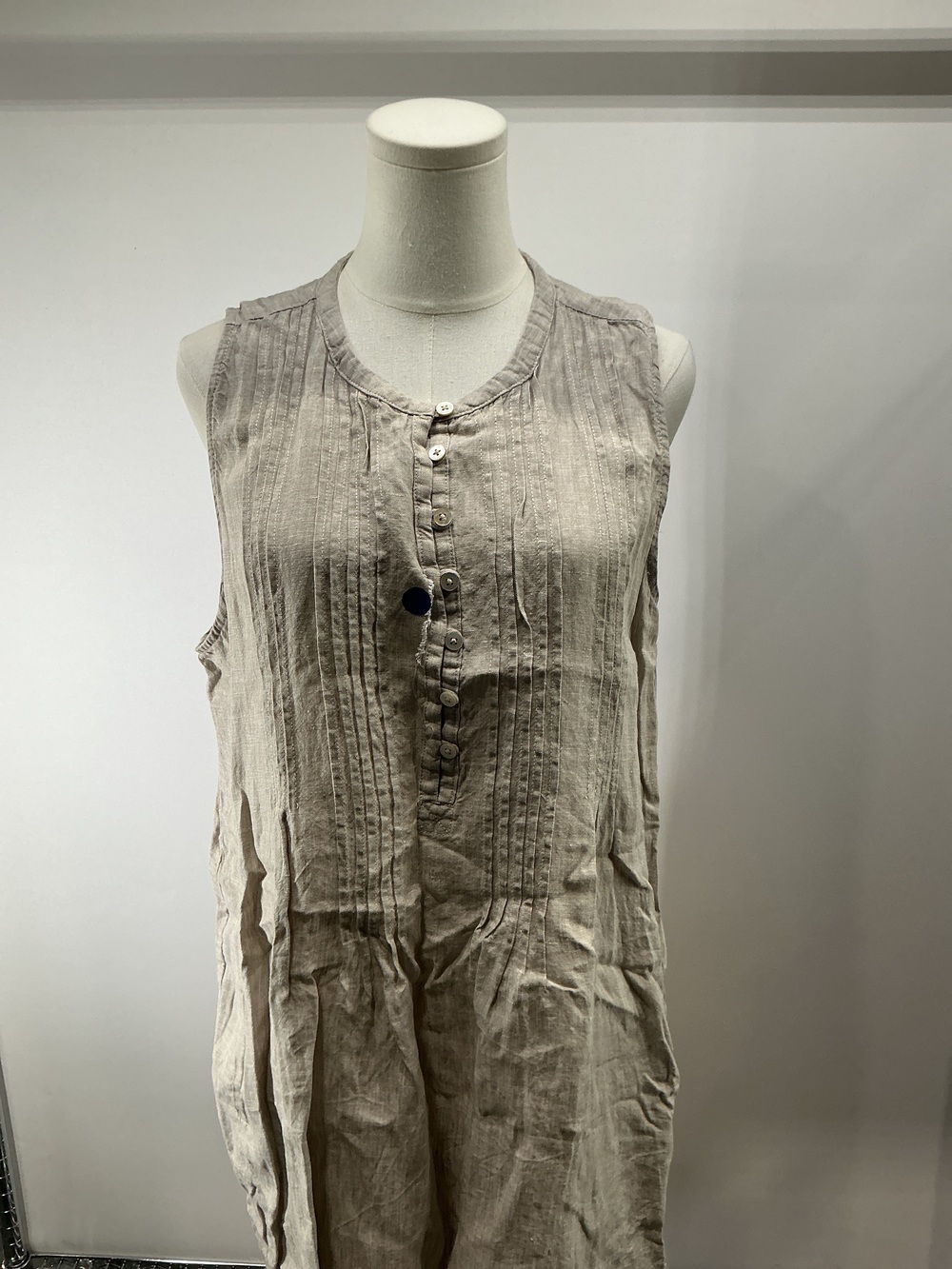 100% European Linen Sleeveless Swing Dress